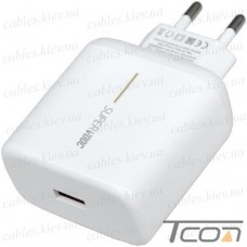 Сетевое зарядное устройство на 1 гнездо USB 3.0, 65W, 5V~2A, 10V~6.5A, белое