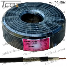 Кабель RG-6 EUROSAT (1,02CCS+48/0,12Al-Mg), диам.-6,5мм, чёрный, 100м Кабель RG-6 EUROSAT (1,02CCS+48/0,12Al-Mg), диам.-6,5мм, чёрный, 100м