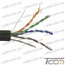 Купить Кабель компьютерный витая пара UTP(PEM) Cat.5e 4x2x(0,51CCA), наружный c тросом, 305м, KW-Link по выгодной цене