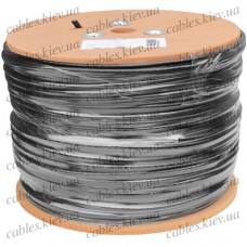 Кабель компьютерный витая пара FTP(PEM) Cat.5e 4x2x(0,51мм CU), наружный c тросом, чёрный, 305м, EUROSAT