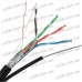 Купить Кабель компьютерный витая пара FTP(PEM) Cat.5e 4x2x(0,51мм CU), наружный c тросом, чёрный, 305м, EUROSAT по выгодной цене