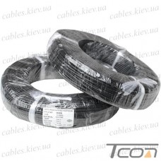 Провод силиконовый 1 жила 13AWG (2,5мм.кв.), TinCU, чёрный, 100м