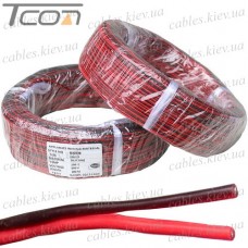 Провод силиконовый 2 жилы 28AWG (2х0,08мм.кв.) TinCU, красно-чёрный, 200м
