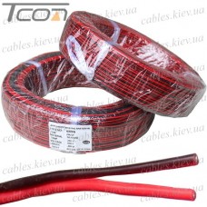 Провод силиконовый 2 жилы 24AWG (2х0,2мм.кв.) TinCU, красно-чёрный, 200м