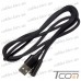 Купить Шнур компьютерный штекер USB А - штекер iPhone 6 угловой, в сетке, 1м, чёрный, Tcom по выгодной цене