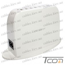 Сетевая зарядка на 7 гнезд USВ, (AC 220V/ DC 5V 2.4A+2.1A+5x1A), c кабелем 1.5м, Tcom