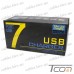 Цена от 473.55 грн. на Сетевая зарядка на 7 гнезд USВ, (AC 220V/ DC 5V 2.4A+2.1A+5x1A), c кабелем 1.5м, Tcom