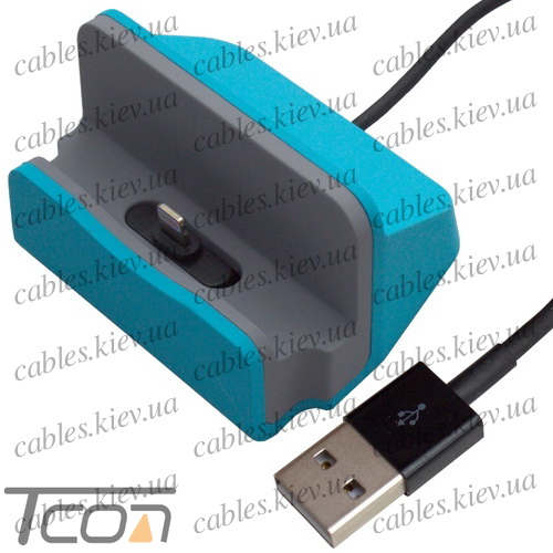 новинка Док станция для зарядки iPhone, с шнуром USB, цветной, Tcom
