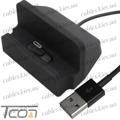 новинка Док станция для зарядки type C, со шнуром USB, цветной, Tcom